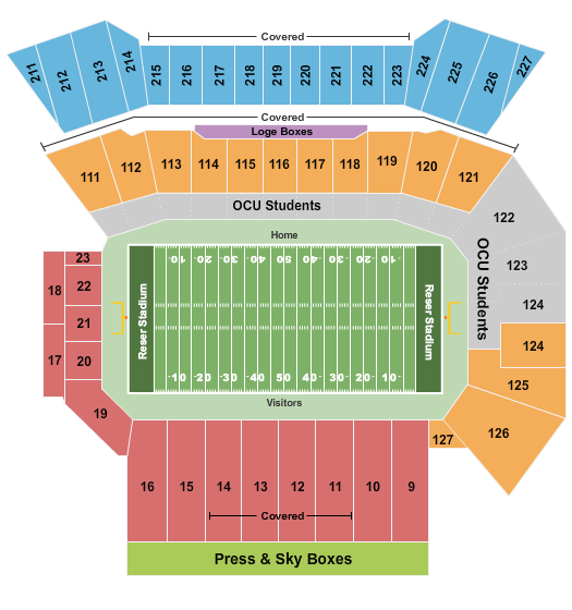 Reser Stadium Seating Chart