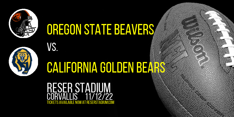 Oregon State Beavers vs. California Golden Bears at Reser Stadium