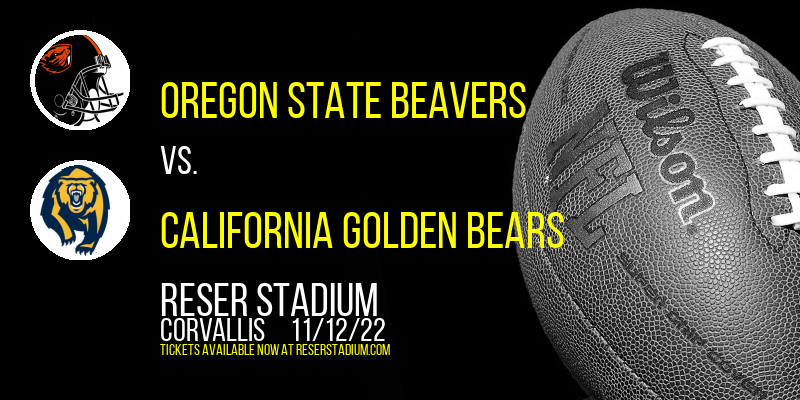 Oregon State Beavers vs. California Golden Bears at Reser Stadium tickets Oregon State Beavers vs. California Golden Bears at Reser Stadium